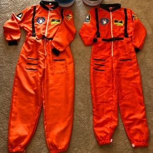 5 space suits and 2 helmets – adult costumes